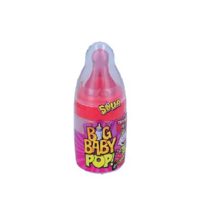 Picture of Bazooka Big Baby Pop Sour Raspberry 32gm