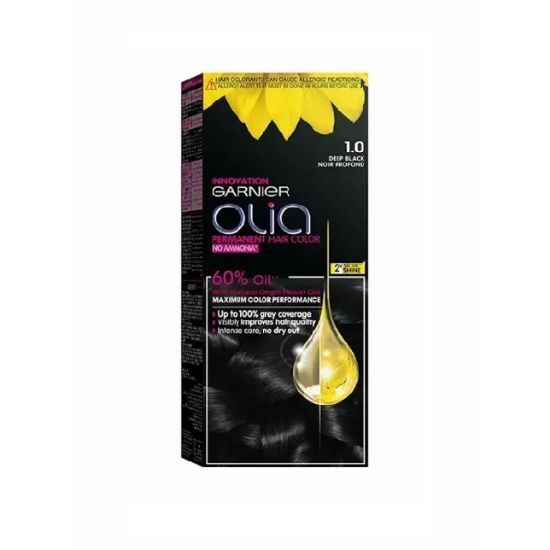 Picture of Garnier Olia No Amonia Permanent Hair Color Dep #1 Deep Black