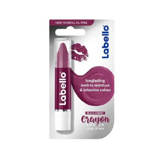 Picture of Labello Lipstick Black Cheery Long Lasting Melt In Moisture & Intensive Colour 3gm