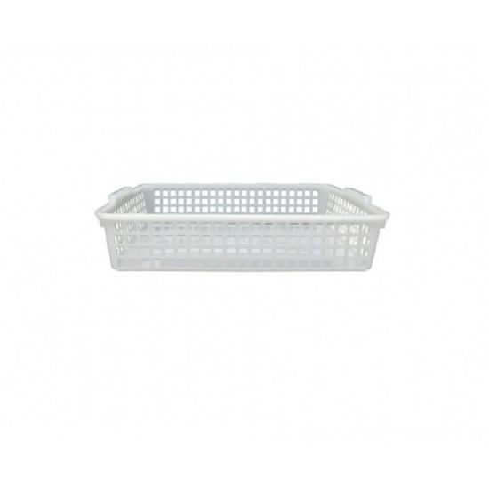Picture of Seria Plastic Shallow Basket White 1pc