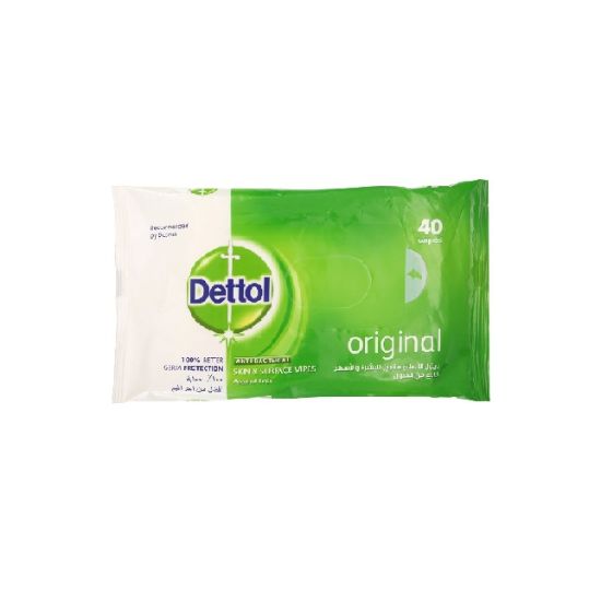 Picture of Dettol Anti-Bacterial Original Wipes, 40 Wipes, 1pack