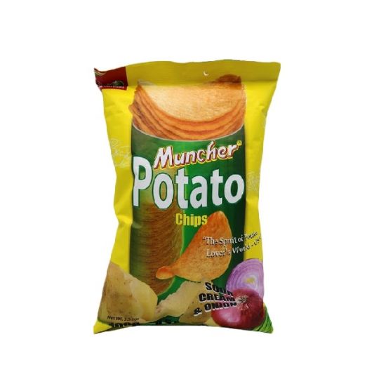 Picture of Muncher Chips Potato Sour Cream And Onion 100gm