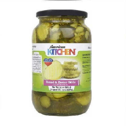 Picture of American Kitchen Sliced Gherkins Bread & Butter Style 34oz