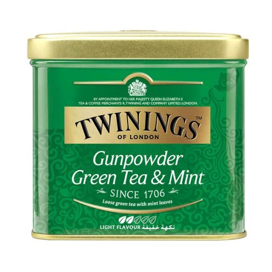 Picture of Twinings Gunpowder Green Tea & Mint Loose Tea Light Flavour Tin 200gm