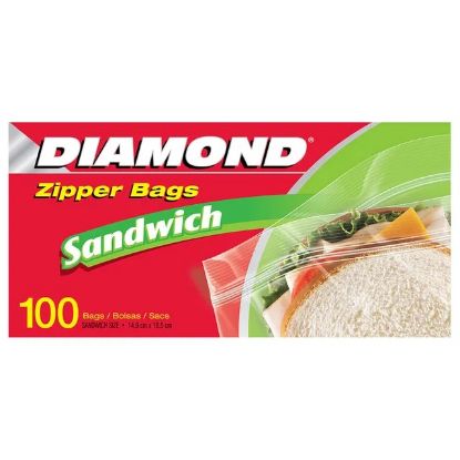 Picture of Diamond Sandwich Zipper Bags 100's