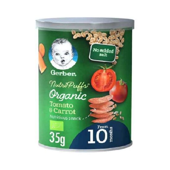 Picture of Gerber Organic Nutripuffs Tomato & Carrot 35gm