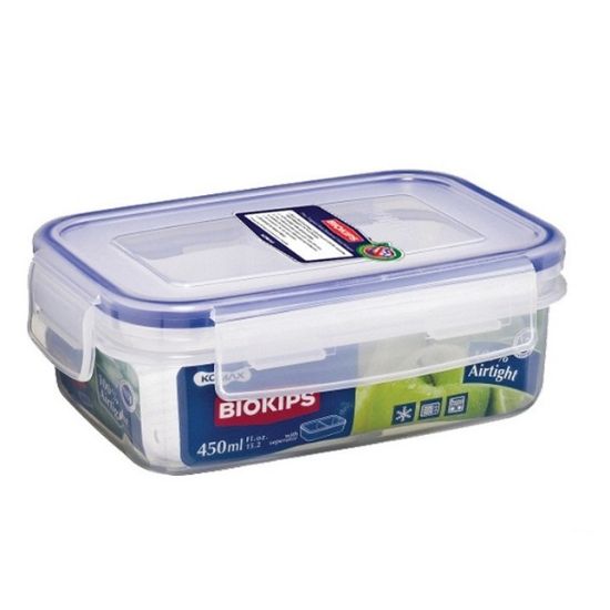 Picture of Biokips Rectangle Food Container With Divider 450ml 1pc