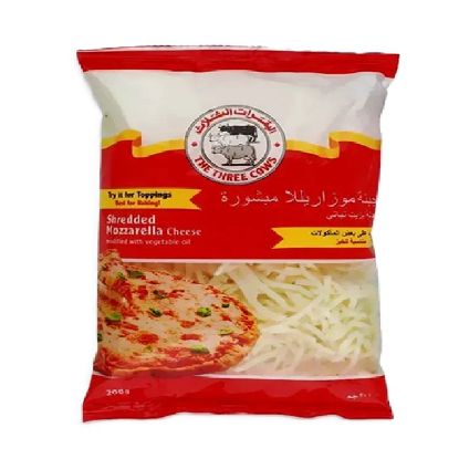 Picture of The Three Cows Mozzarella Shredded Cheese With Vegetable Oil 200gm
