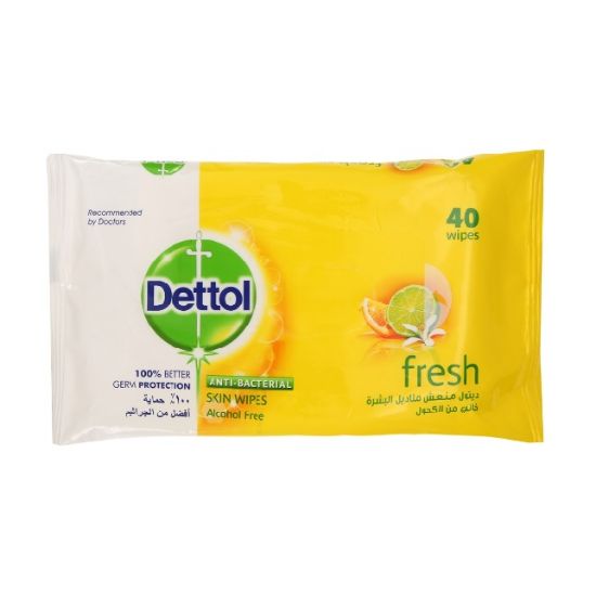 Picture of Dettol Anti-Bacterial Fresh Wipes, Pack of 40