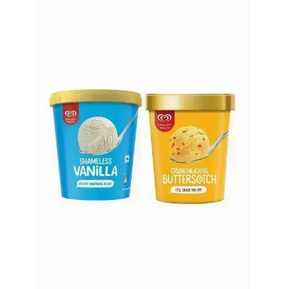 Picture of Kwality Ice Cream Butterscotch+ Vanilla 2x1ltr