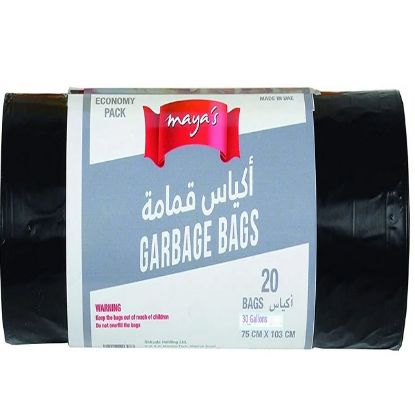 Picture of Maya's Garbage Bag Roll Black 30Gallons 20's