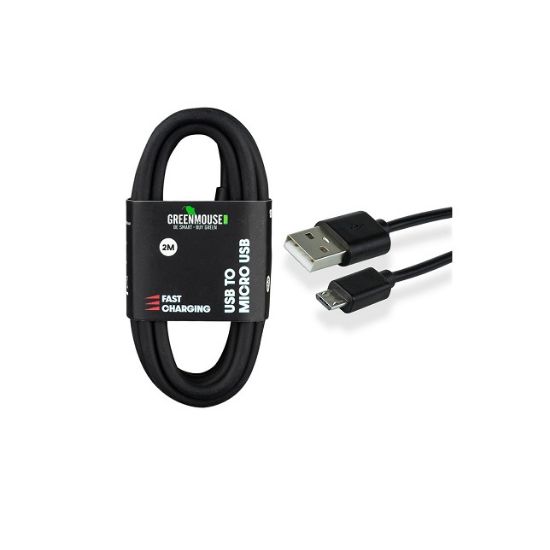 Picture of Green Mouse Micro-USB Data Cable 2 Meters 1pc