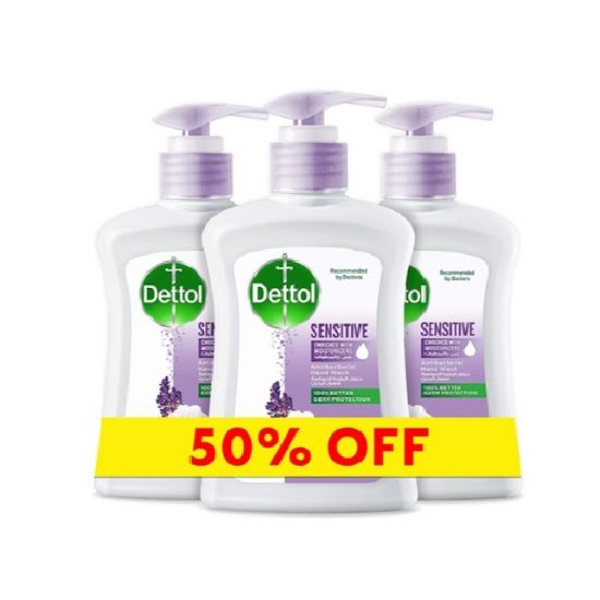 Picture of Dettol Handwash Liquid Sensitive 3x200ml