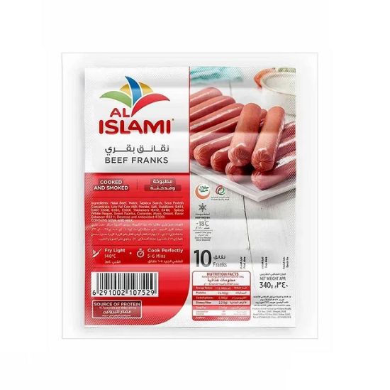 Picture of Al Islami Beef Franks Cooked & Smoked 340gm