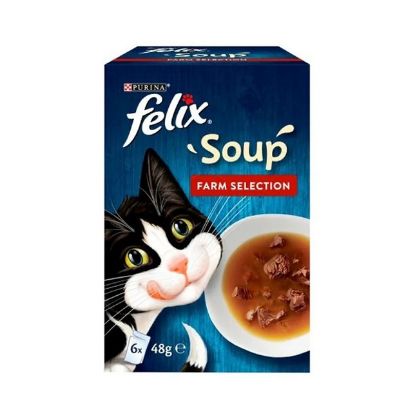 Picture of Purina Cat Food Felix Soup Farm 6x48gm