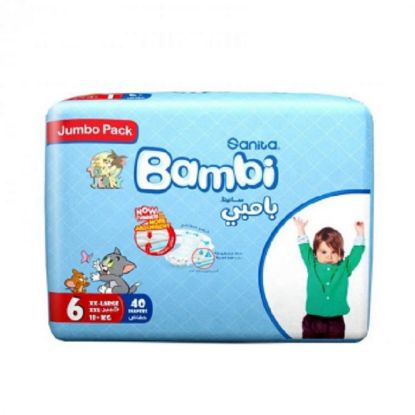 Picture of Sanita Bambi Baby Diaper xx-Large Size 6 18+kg 40Piece Jumbo Pack