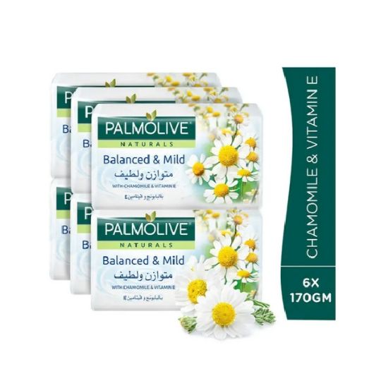 Picture of Palmolive Soap Chamomile & Vitamin-E (5+1 Pack) 6x175gm