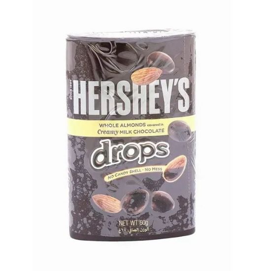 Picture of Hershey's Drops Whole Almond Creamy Milk Chocolate Tin 60gm