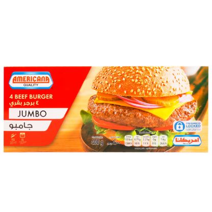 Picture of Americana 4 Beef Burger Jumbo 400gm