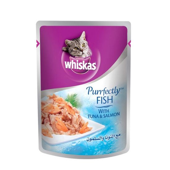 Picture of Whiskas Cat Food Perfectly Tuna & Salmon 85gm